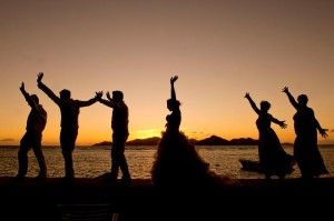 silhouette wedding